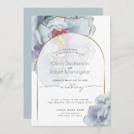 Invitación BODA | Duste Blue Tropical Peony