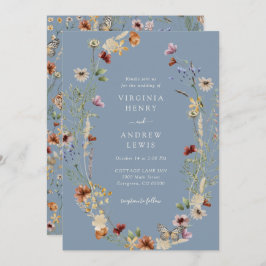 Invitación Boda Dusty Blue de Flor Silvestre