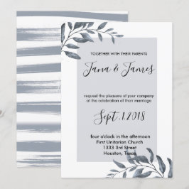 Invitación Boda Dusty Blue Eucalyptus