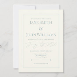 Invitación Boda Dusty Blue Timeless 5x7