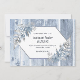 Invitación boda Dusty Blue Wood