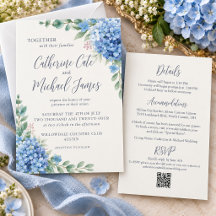 Boda Económica Floral Hortensia Azul