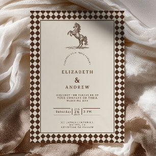 Invitación Boda Ecuestre de Arlequín de Chocolate