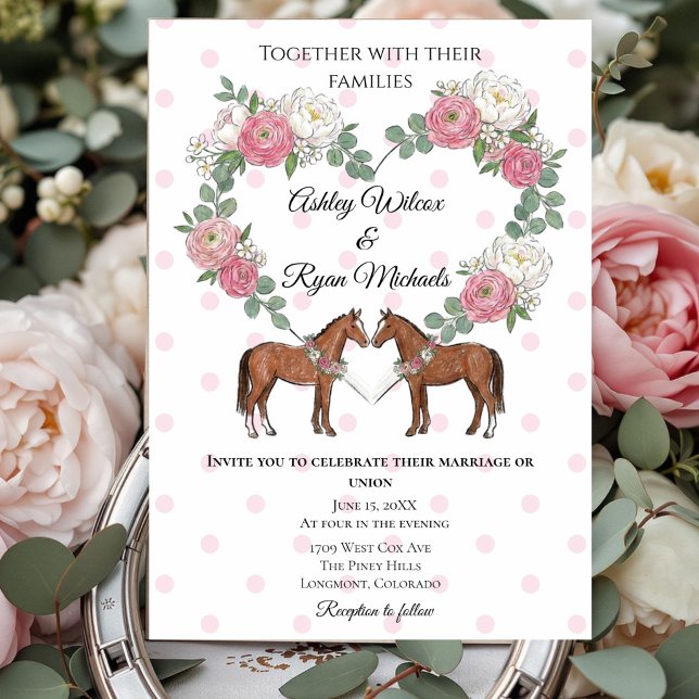 Invitación Boda Ecuestre de Caballo (A romantic and festive wedding suite inspired by a cozy French countryside.)