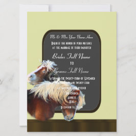 Invitación Boda ecuestre de caballos y ponis