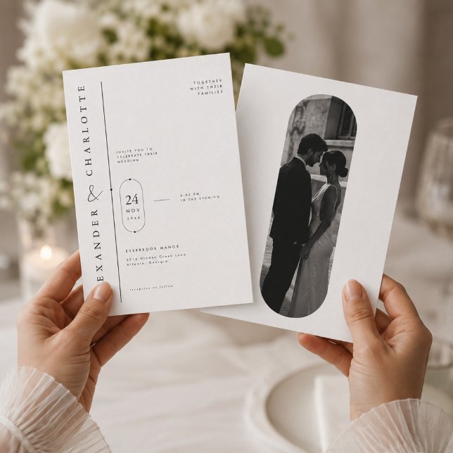 Invitación Boda Editorial Capsule Retrato (Subido por el creador)