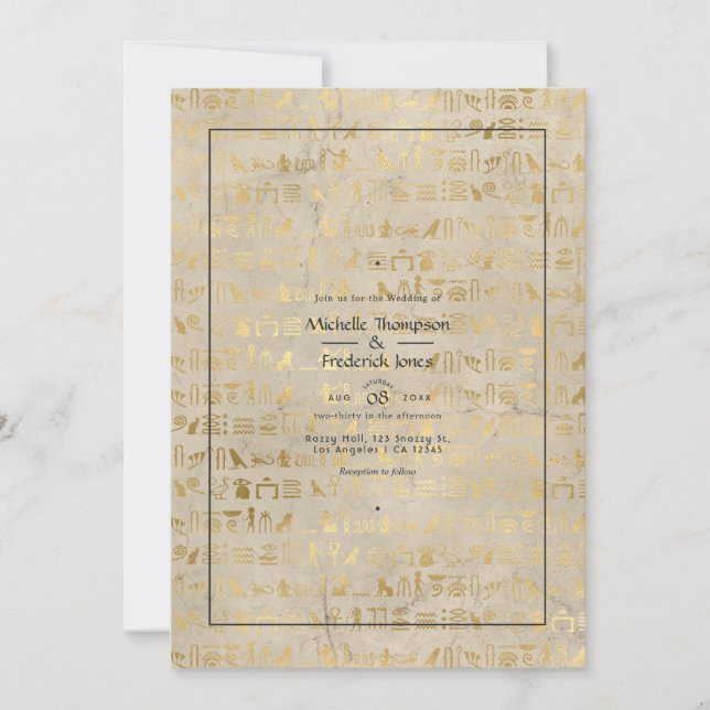 Invitación Boda Egipcia (Anverso)