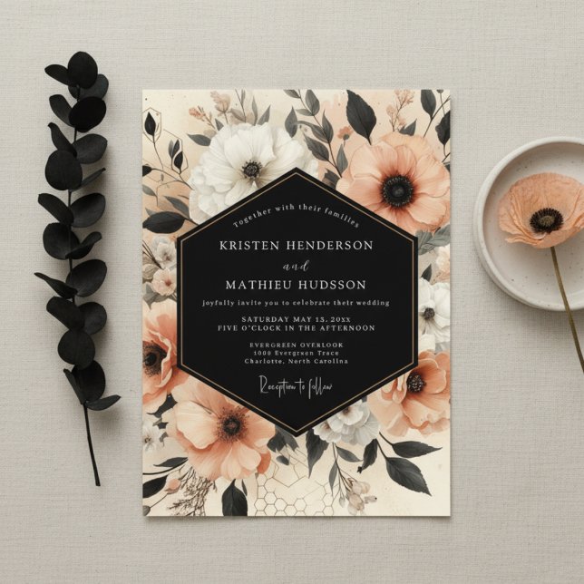 Invitación Boda Elegancia Botánica Melocotón (Subido por el creador)