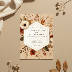 Invitación Boda Elegancia Botánica Otoño Siena