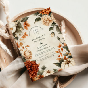 Invitación Boda Elegancia de Especias de Calabaza