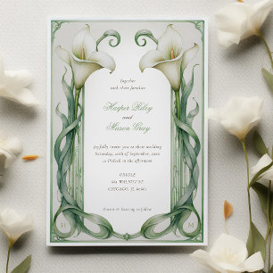 Invitación Boda Elegancia de Lirio de Calla Blanco