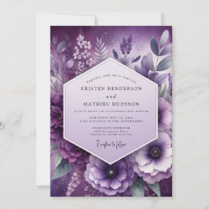 Invitación Boda Elegancia Floral Amatista