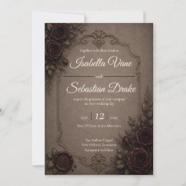 Invitación Boda Elegancia Gótica 