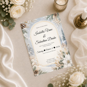 Invitación Boda Elegancia Invernal Encantada
