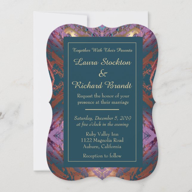 Invitación Boda elegante (Anverso)
