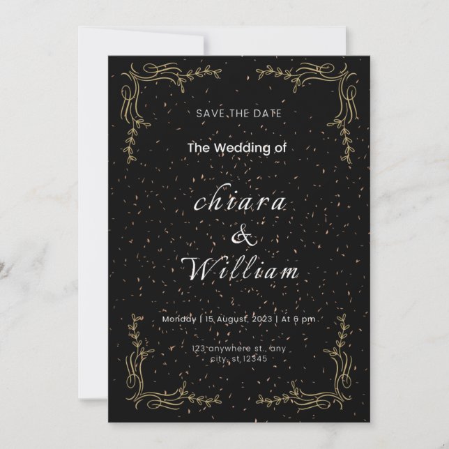 Invitación Boda elegante (Anverso)