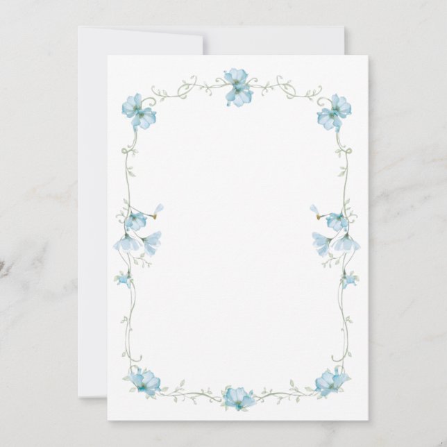 Invitación ⁠Boda Elegante Acuarela (Anverso)