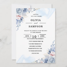 Boda elegante azul blanco