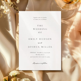 Invitación Boda elegante blanca moderna