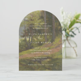Invitación Boda Elegante Bosque Rústico
