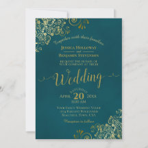 Boda elegante caligrafía dorada lujosa en azul tur