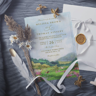 Invitación Boda elegante campo barn occidental rústico