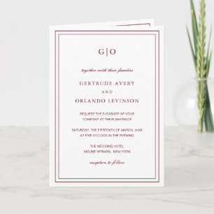 Invitación Boda elegante clásica de Borgoña