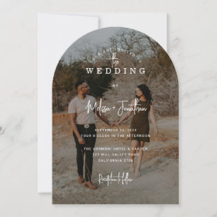Invitación Boda Elegante Clásico de Fotografía Negro