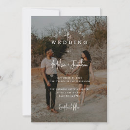 Invitación Boda Elegante Clásico de Fotografía Negro