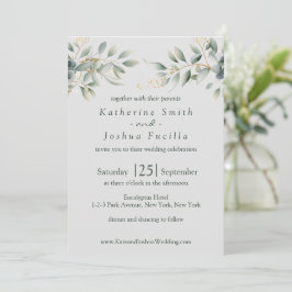Invitación Boda Elegante Clásico Eucalyptus