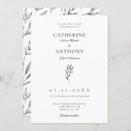 Invitación Boda elegante clásico simple Minimalista