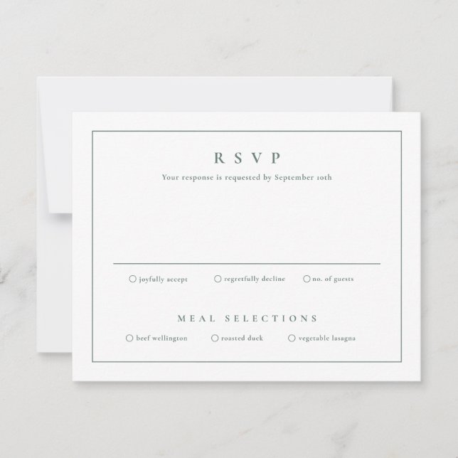 Invitación Boda elegante clásico simple y limpio (Anverso)