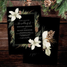 Boda elegante con escritura en negro y blanco de i
