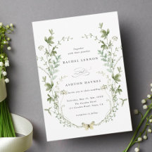 Boda Elegante con Flores Silvestres en Acuarela