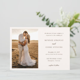 Invitación Boda elegante con foto moderna