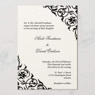 Invitación Boda elegante con guión de desplazamiento de la es