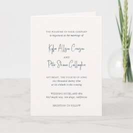 Invitación Boda elegante con letra manuscrita gris moderna