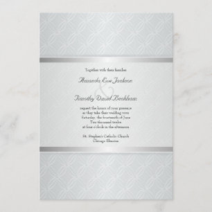 Invitación Boda elegante con monograma de la llamarada de la