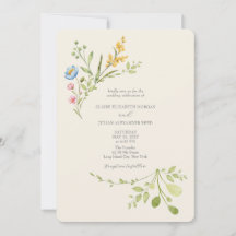 Boda Elegante de Acuarela con Flores Silvestres