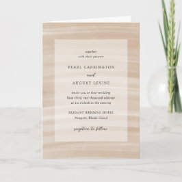 Invitación Boda elegante de arena chic costera neutral