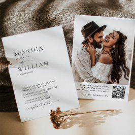 Invitación Boda elegante de caligrafía Minimalista