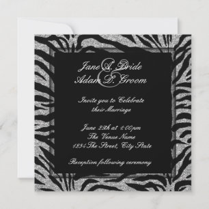 Invitación Boda Elegante de Cebra