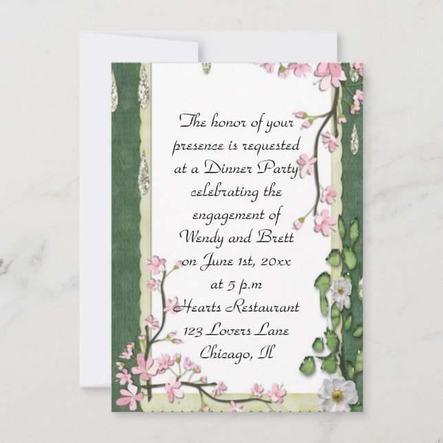 Invitación Boda elegante de ChiChi Floral (Anverso)