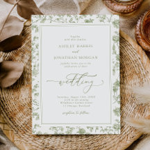 Boda elegante de chinoiserie en verde salvia