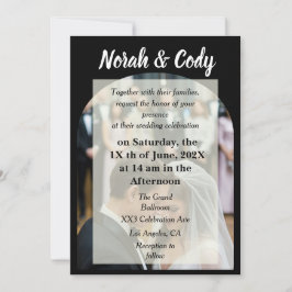 Invitación Boda elegante de color negro