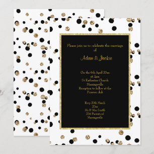 INVITACIÓN BODA ELEGANTE DE CRISTALINA EN ORO NEGRO