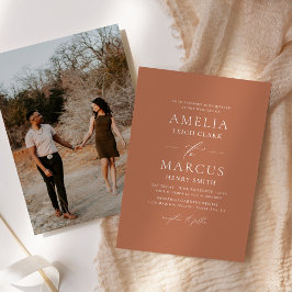 Invitación Boda elegante de escritura moderna de arcilla