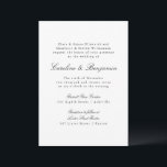 Invitación Boda elegante de escritura tradicional clásica for<br><div class="desc">Curso clásico formal de escritura tradicional Elegante Invitación a la boda</div>