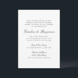 Invitación Boda elegante de escritura tradicional clásica for<br><div class="desc">Curso clásico formal de escritura tradicional Elegante Invitación a la boda</div>