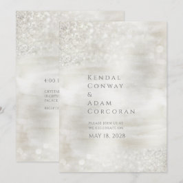 Invitación Boda elegante de esparkling elegante de Crystal Ri